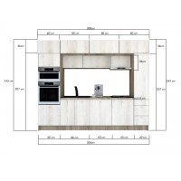 Bucatarie ZONE 300 FRONT PAL K002 / decor K010